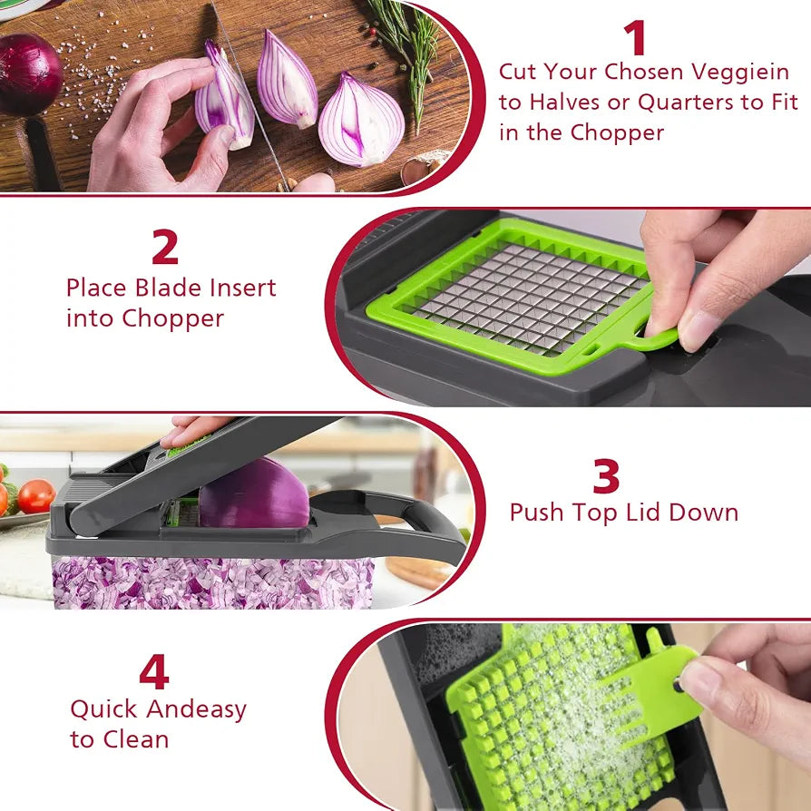 Vegetable Chopper & Slicer 17-Piece Set
