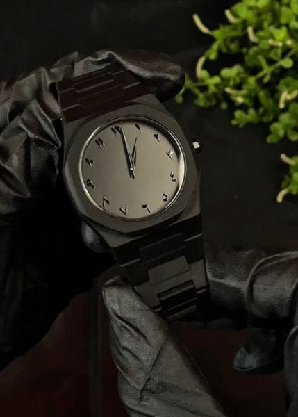 Arabic Black Luxury Watch