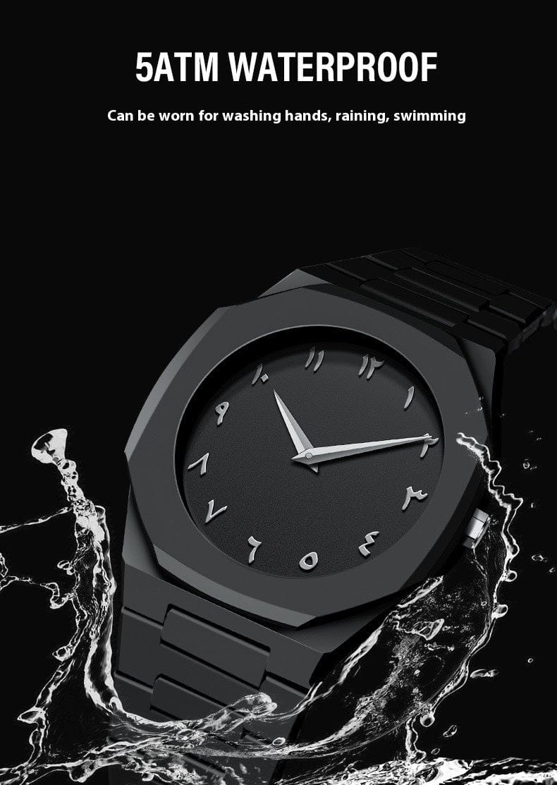 Arabic Black Luxury Watch