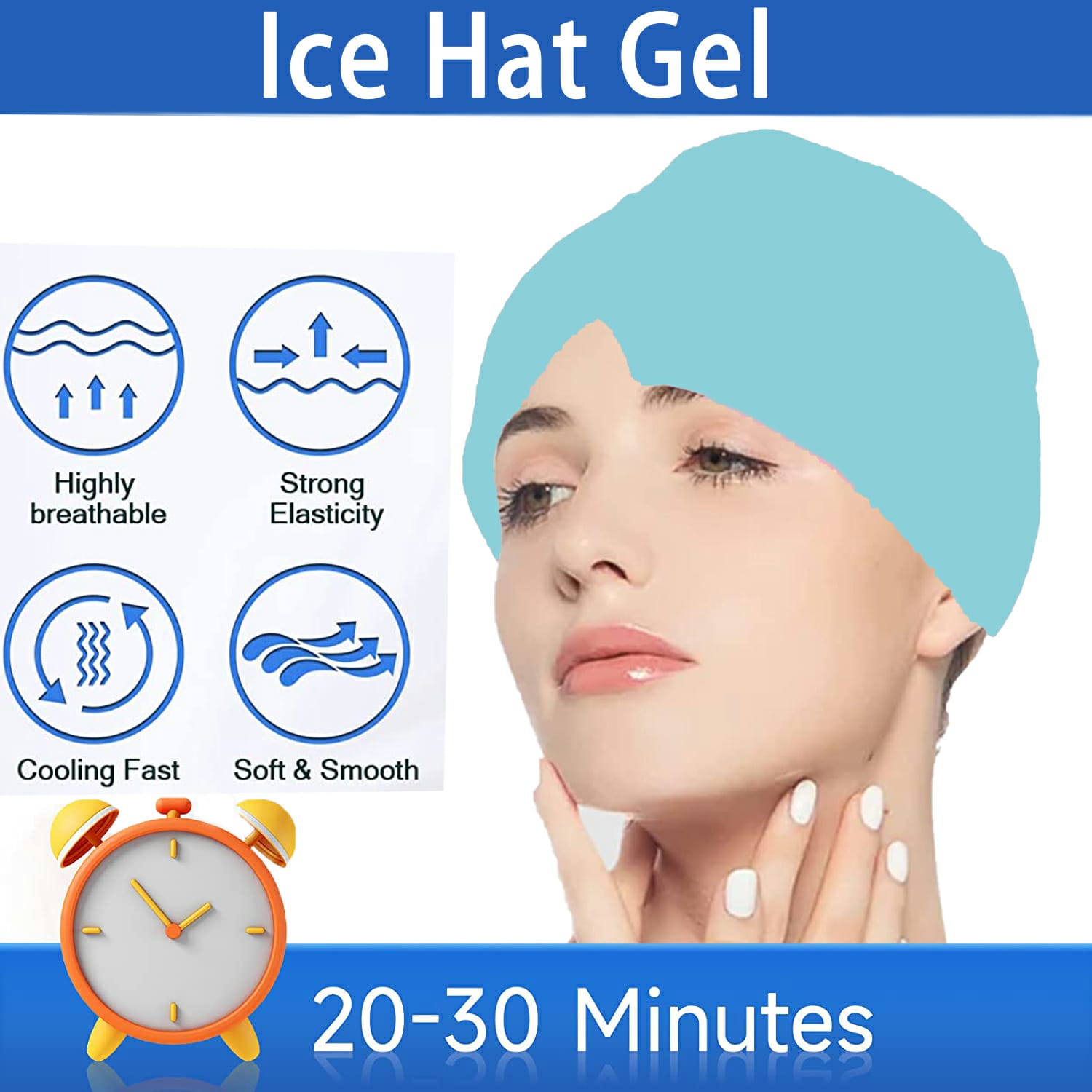 Migraine Relief Cap Therapy Headpack Gel Ice Cap